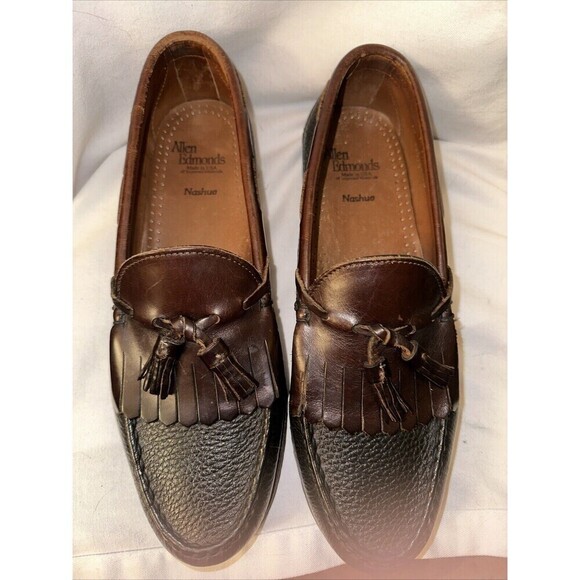Allen Edmonds Nashua Mens Leather Slip On Shoes Size   10D 42250  Tasstled - Picture 1 of 8